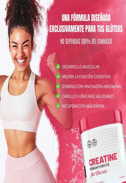 Creatina para Mujeres 5000 mg + Colágeno y BCAA