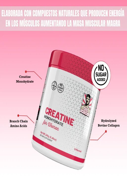 Creatina para Mujeres 5000 mg + Colágeno y BCAA