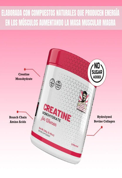 Creatina para Mujeres 5000 mg + Colágeno y BCAA